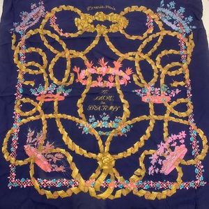 Hermès silk scarf—minor imperfection.